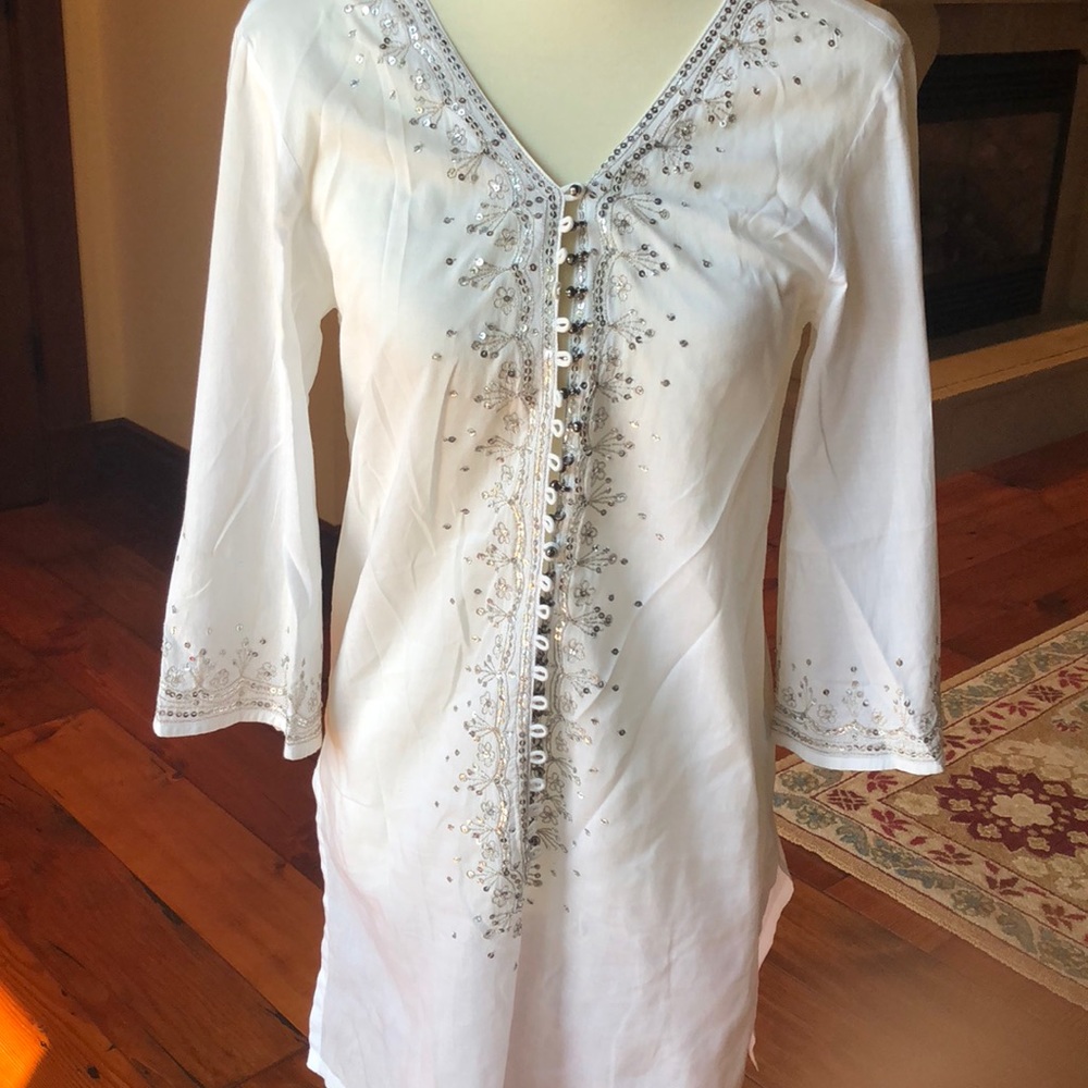 White Detailed Tunic